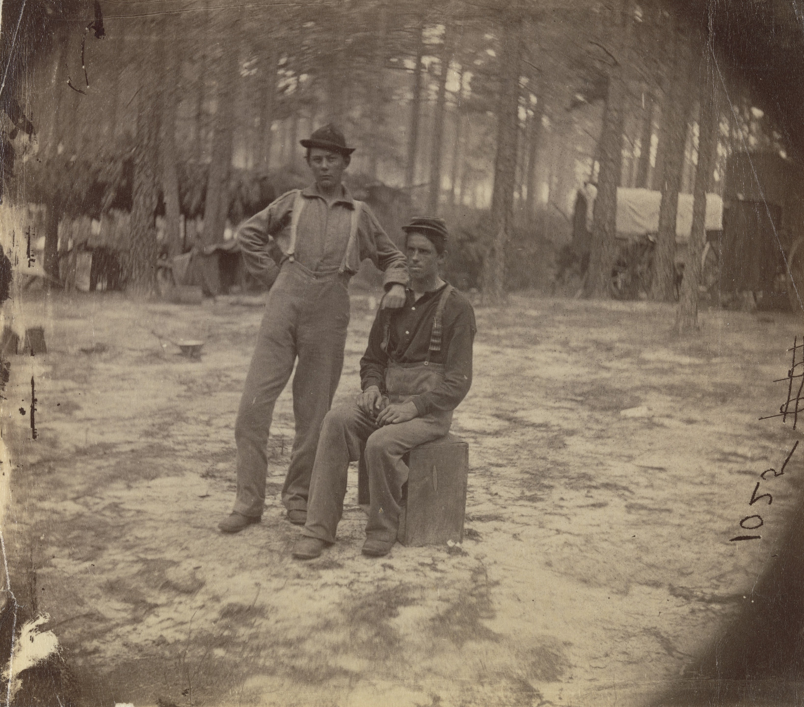 Unidentified photographer. Two Soldiers, American Civil War. 1860-64
