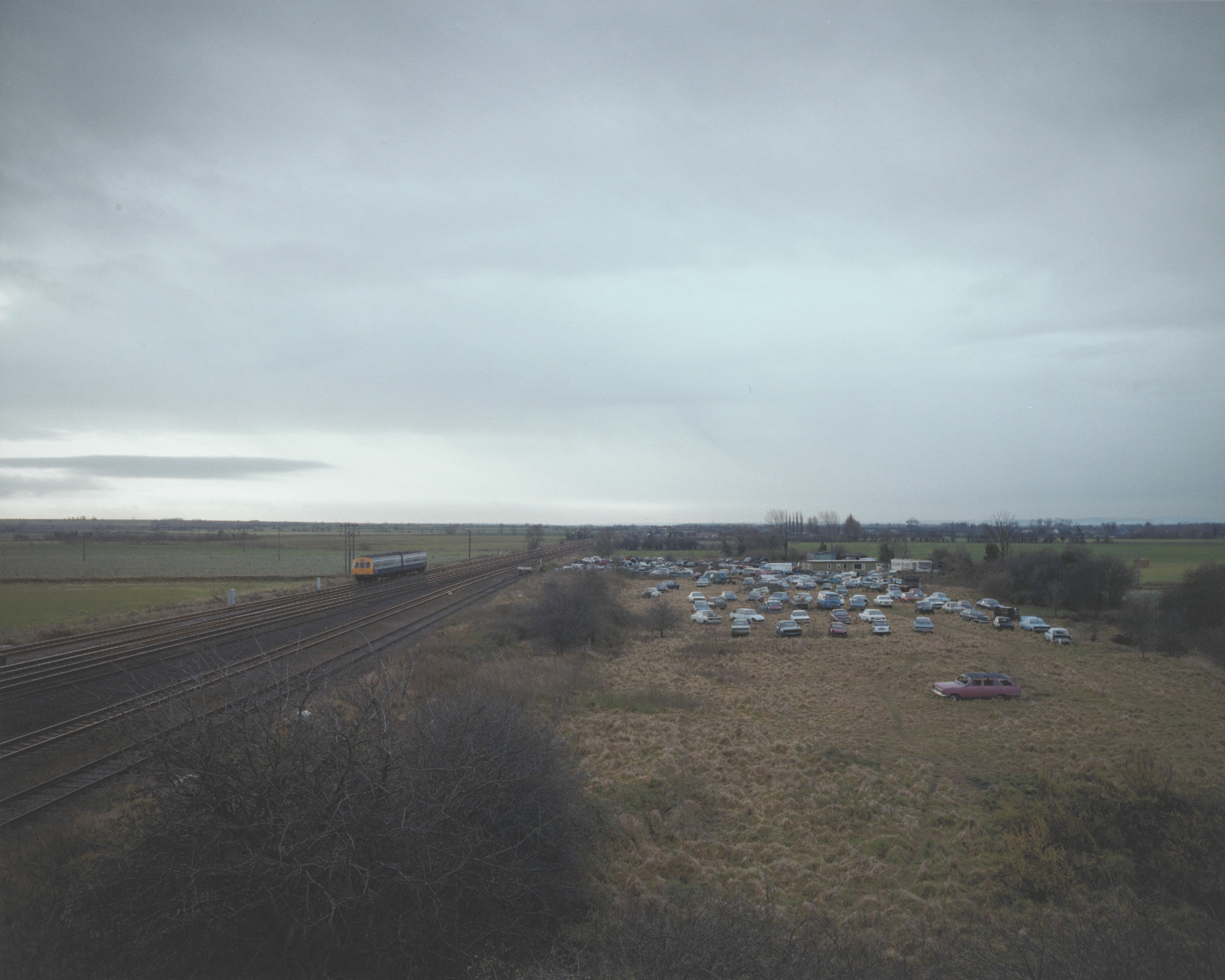 Paul Graham. Train and Cars, Biggleswade, Bedfordshire