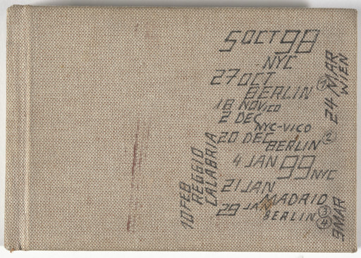 Sketchbook, October 5 NYC - January 29 Berlin, 1998-1999