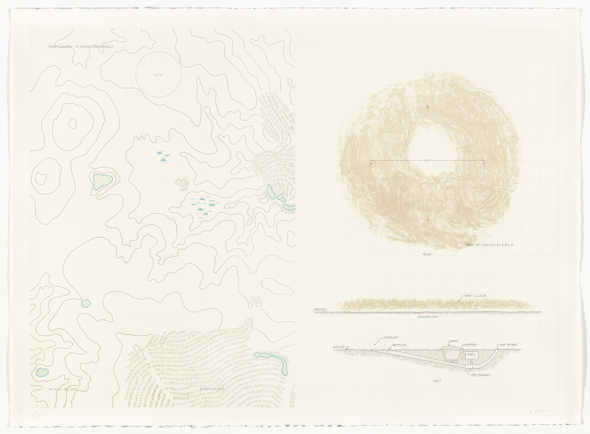 Robert Morris. Dust from Earth Projects. 1969