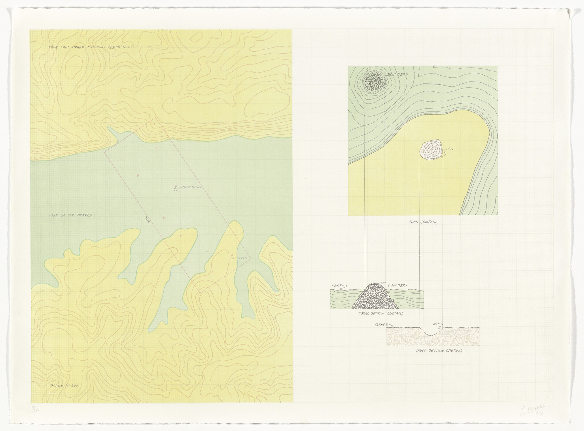 Robert Morris. Piles and Pits from Earth Projects