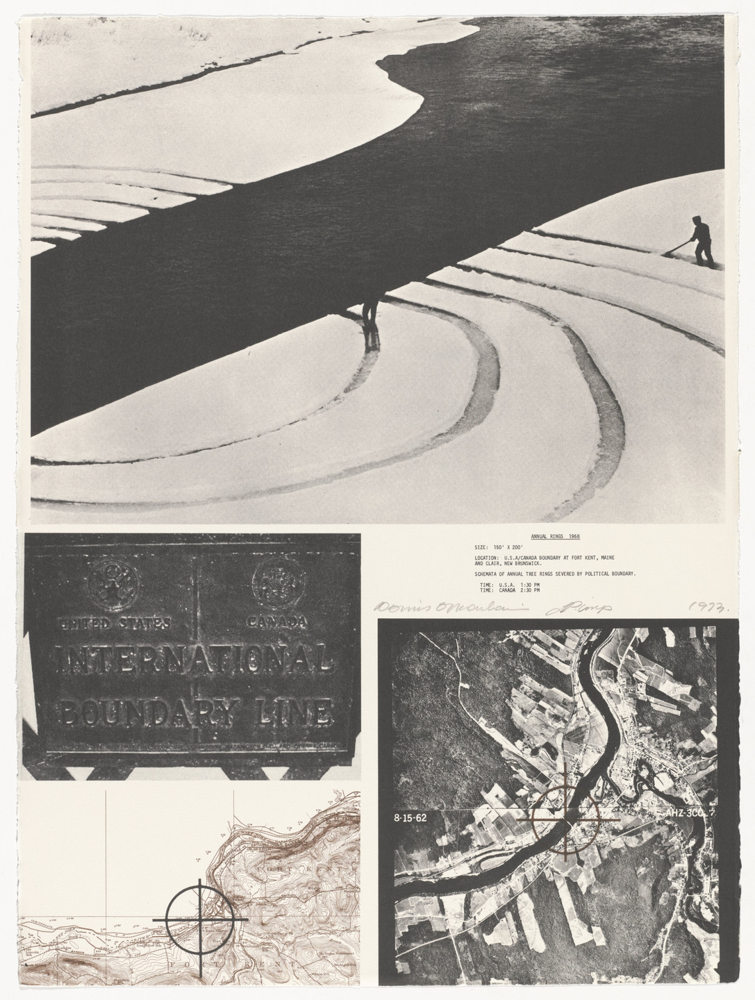 Dennis Oppenheim. Annual Rings. 1968 from Projects by Dennis Oppenheim. 1973