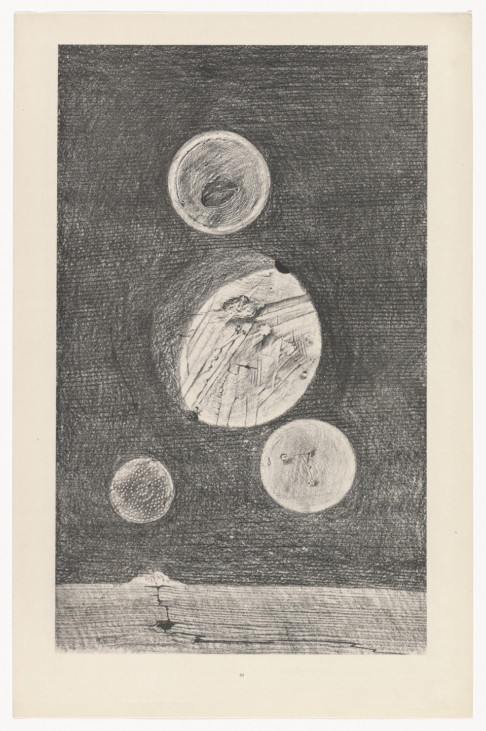 Max Ernst. Little Tables around the Earth (Petites tables autour de la terre) from Natural History (Histoire naturelle). c. 1925, published 1926