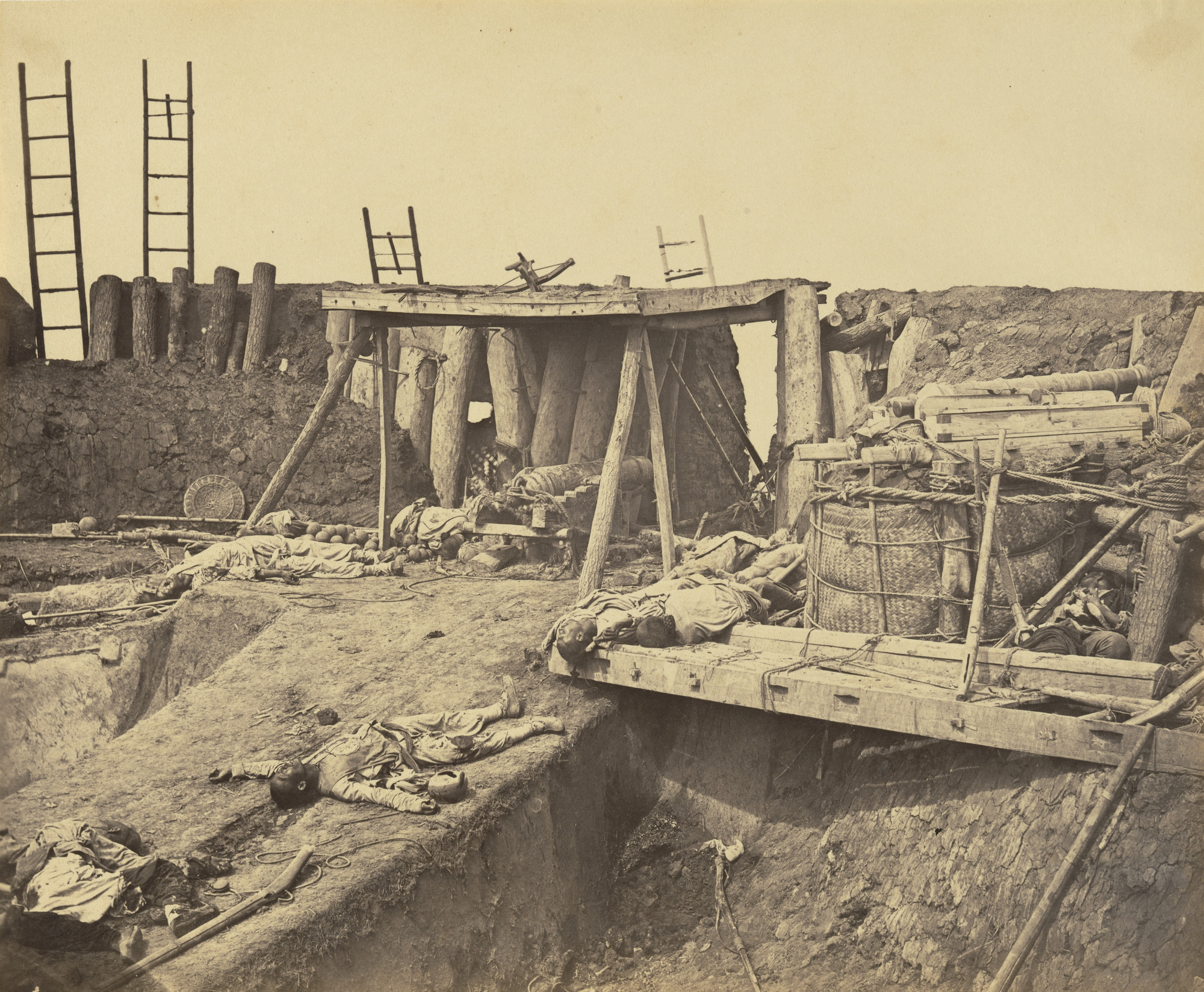 Felice Beato. Interior of the Angle of North Fort Immediately after the Capture