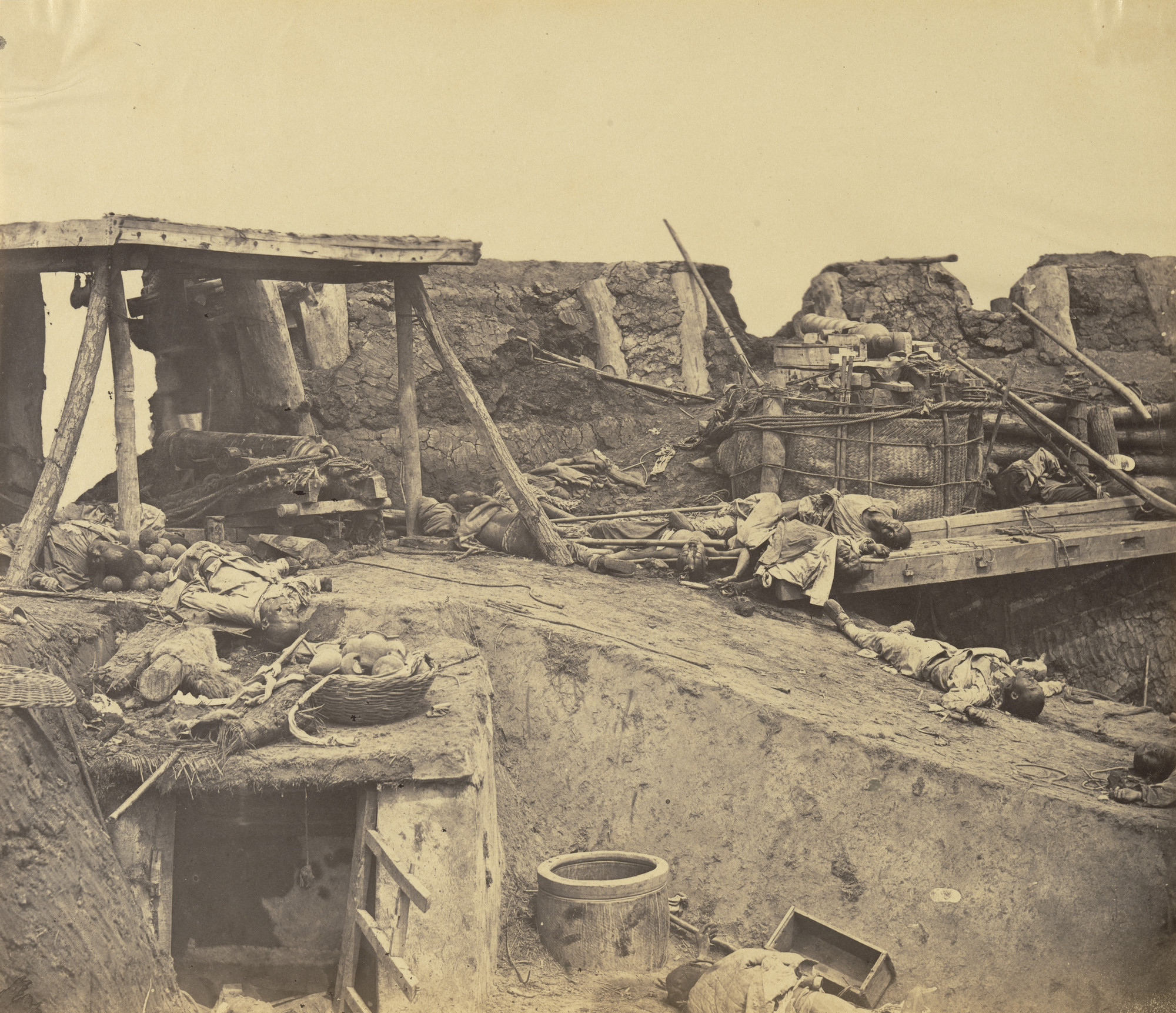 Felice Beato. Interior of the English Entrance to North Fort on 21st August, 1860