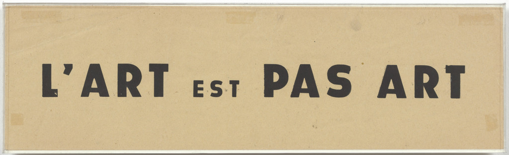 L'Art est pas art