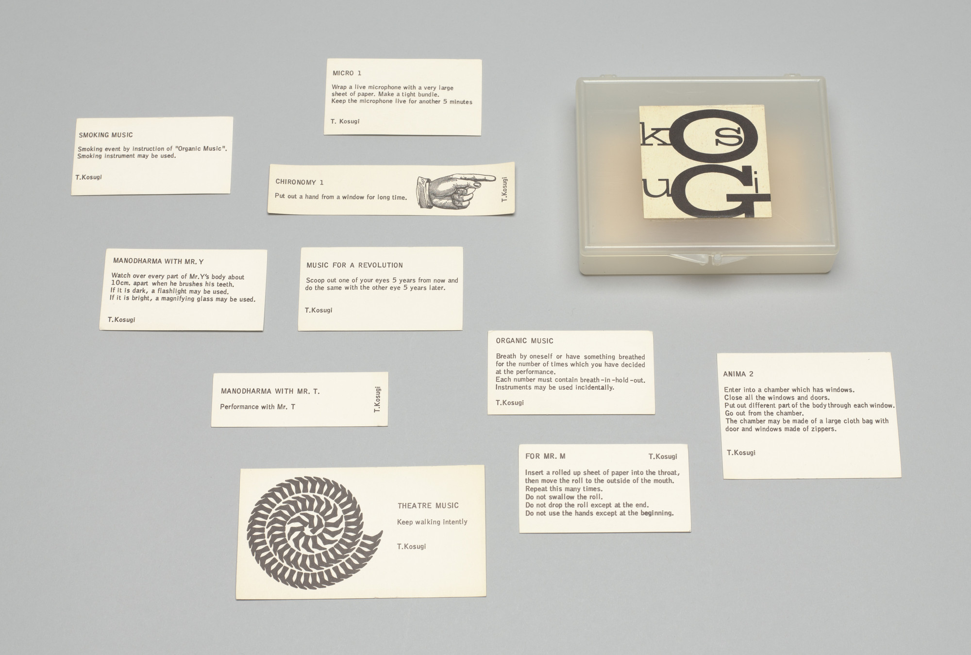 Takehisa Kosugi. Events. 1965