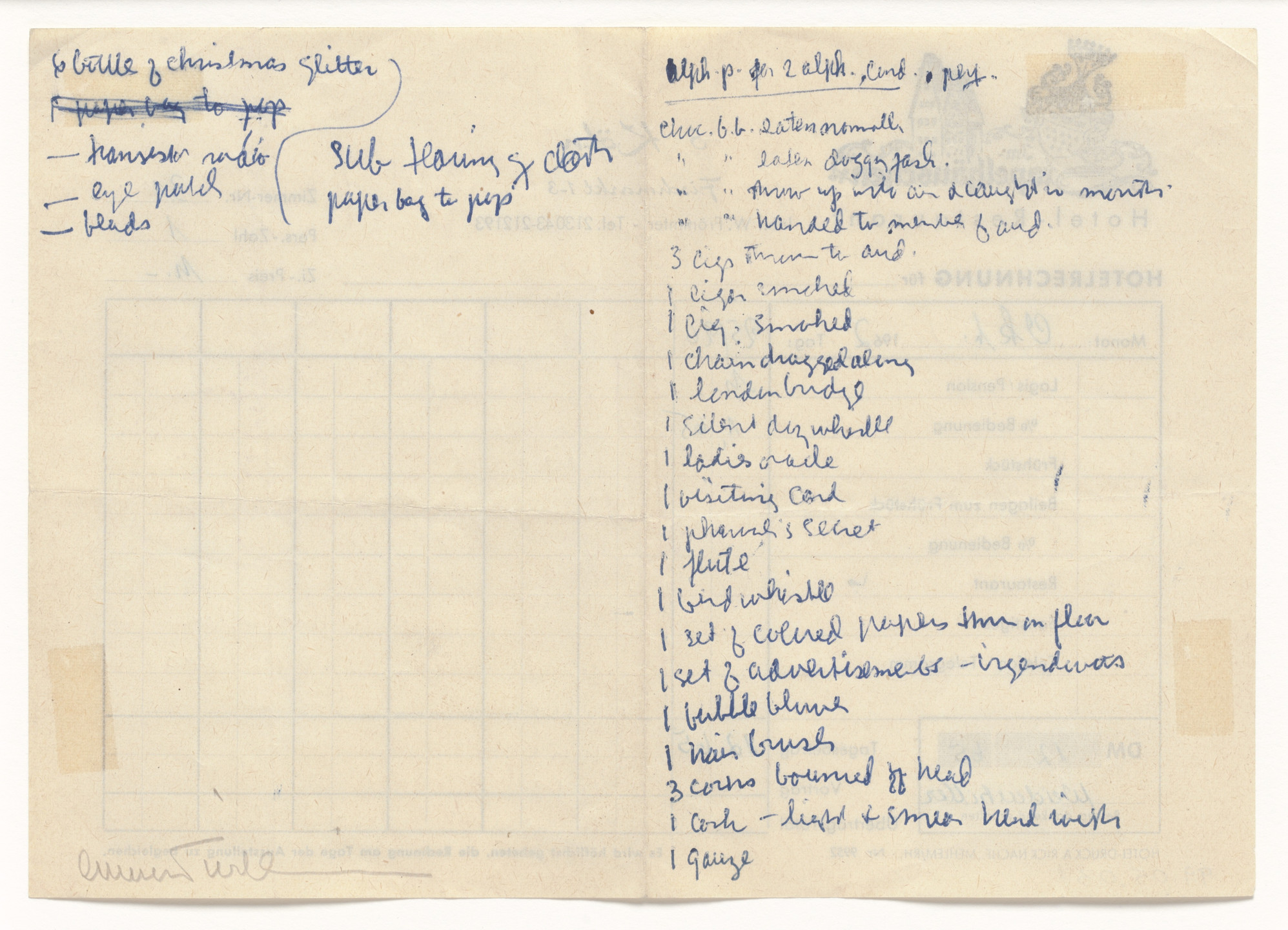 Emmett Williams. Alphabet Symphony. 1962