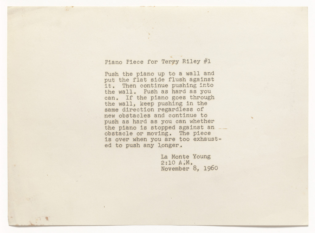Piano Piece for Terry Riley #1 by La Monte Young