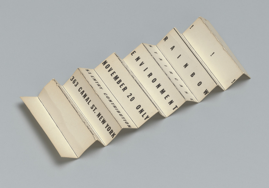 Invitation for Ay-O's Rainbow Staircase Environment, 363 Canal Street, New York, November 20, 1965, Ay-O, 1965