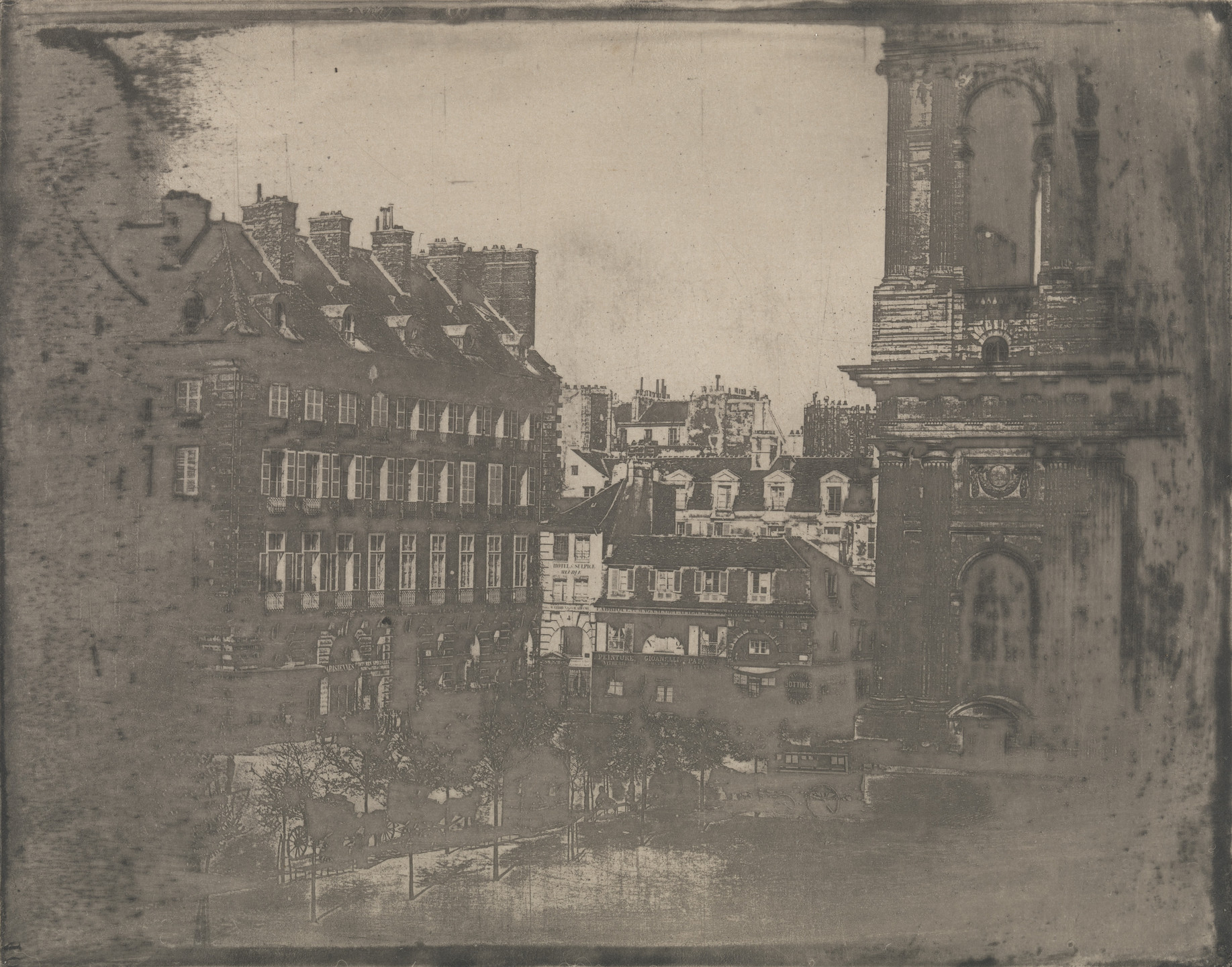 Unidentified photographer. Place St-Sulpice, Paris. 1840s