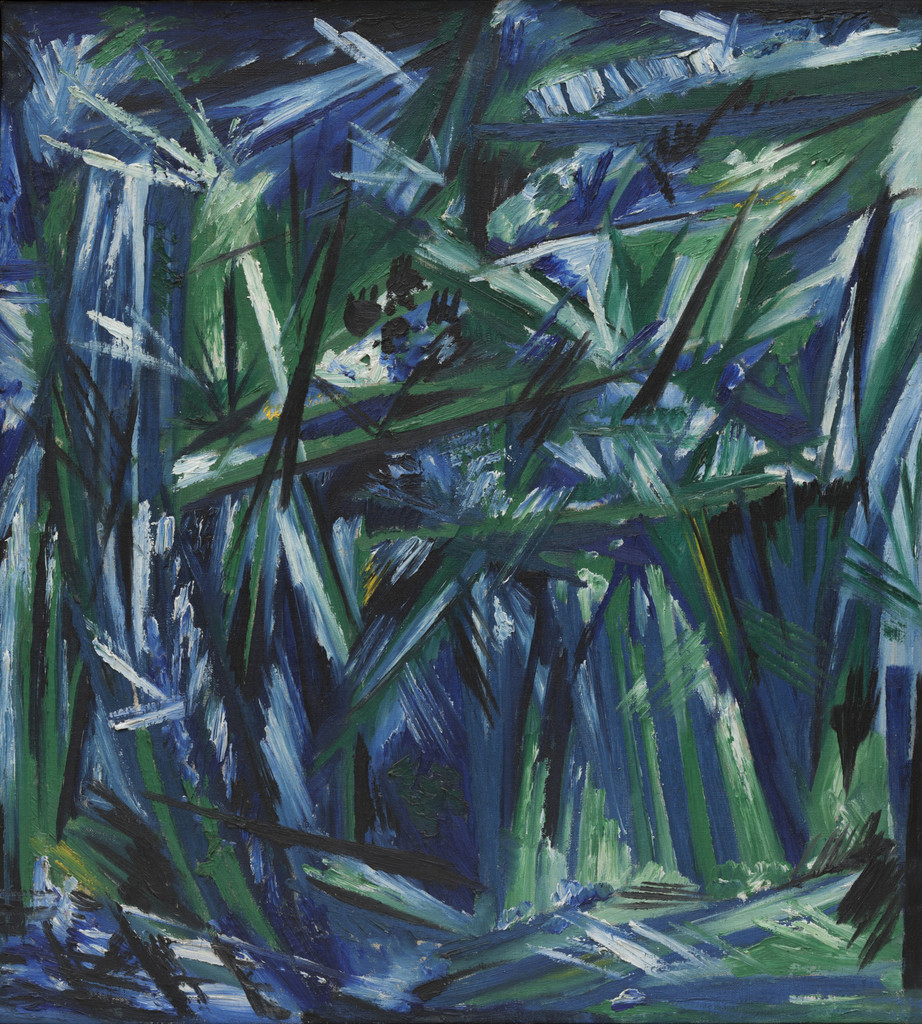 Rayonism, Blue-Green Forest