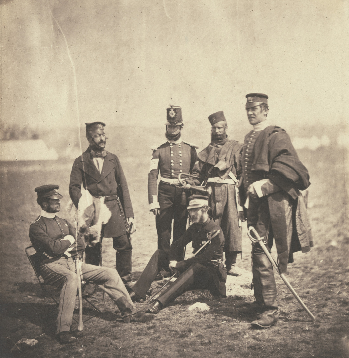 Roger Fenton. Brigadier General Van Straubenzee and Officers of the Buffs. 1855