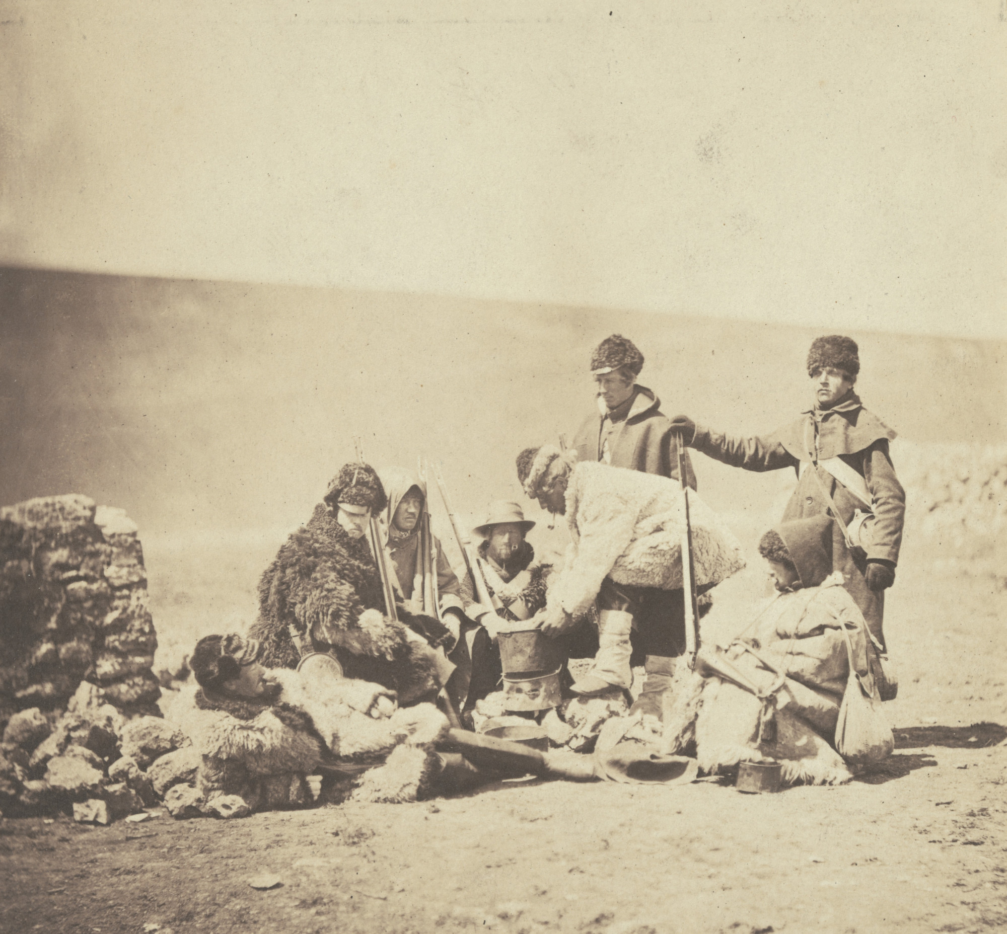 Roger Fenton. Group of the 47th in Winter Dress