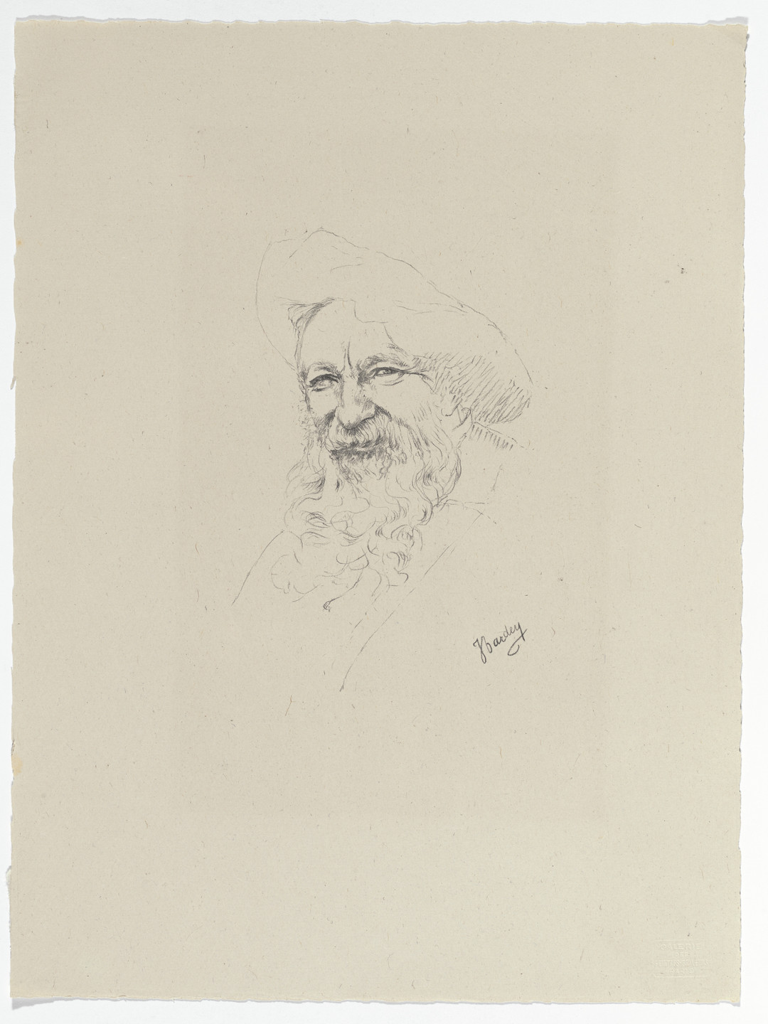 Jeanne Bardey. Rodin from Essai dur l&#39;histoire de la lithographie en France. Les Peintures lithographes de Manet à Matisse. Album de lithographies originales.. c. 1924