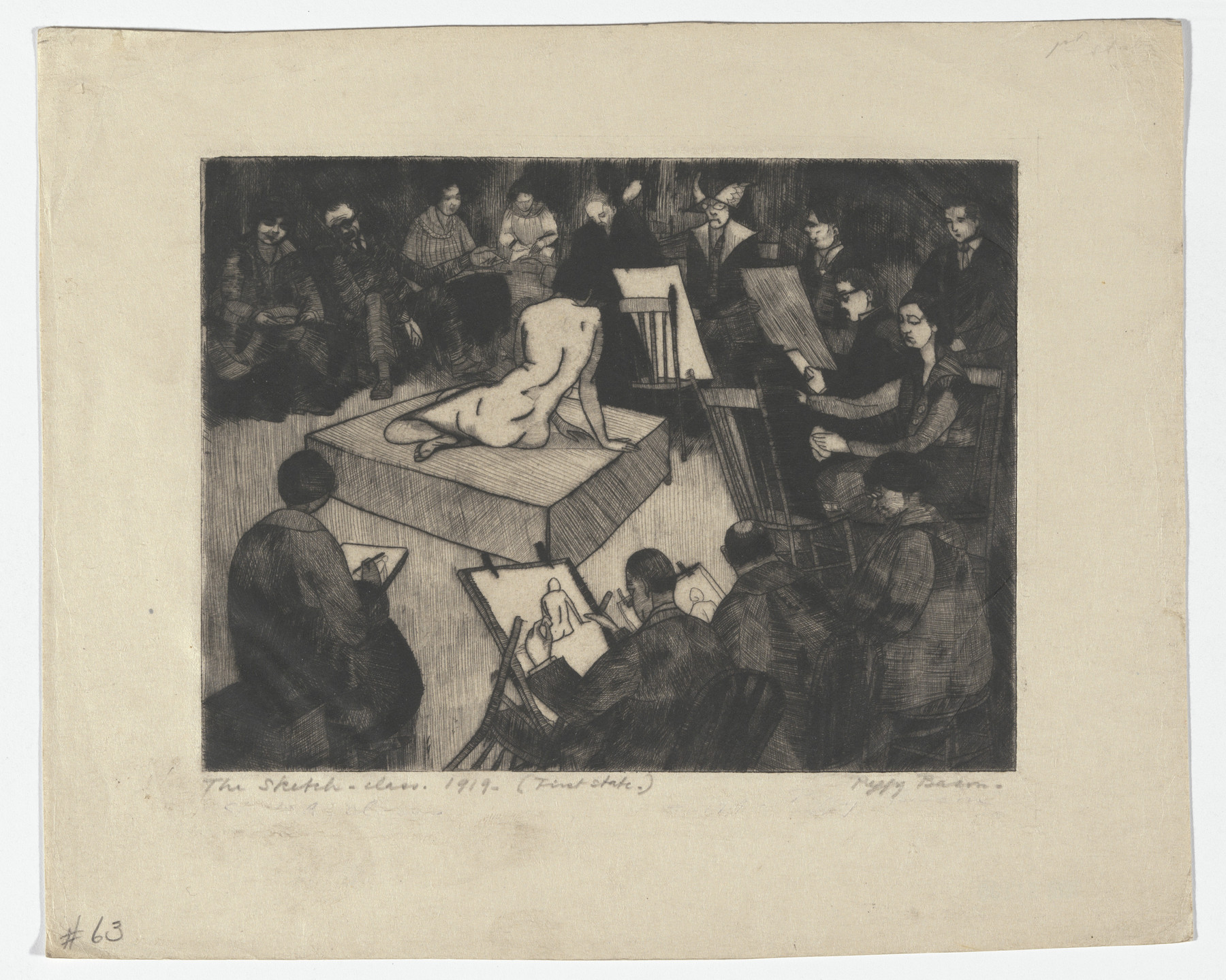 Peggy Bacon. The Sketch Class. 1919