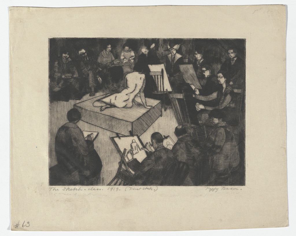 The Sketch Class, Peggy Bacon, 1919