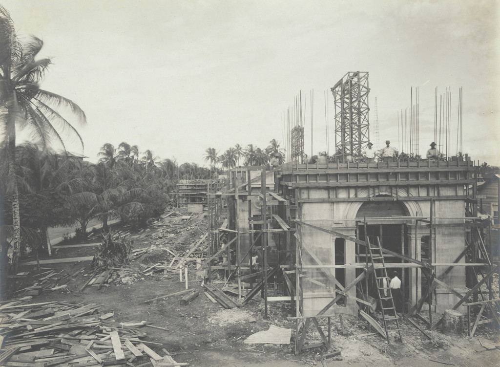 The new hospital at Colon, R.P. under construction