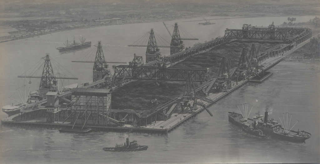 Cristobal Coaling Station from the Bay (copy of drawing)