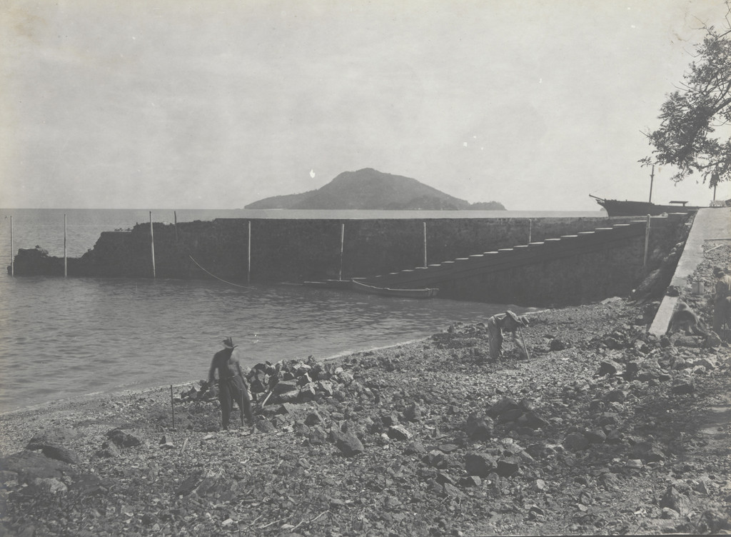 Hotel Aspinwall, Taboga Island. Boat landing at low tide