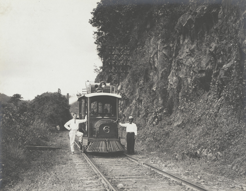 Panama Canal Motor Car #6, on Continental Divide, old line Panama R.R