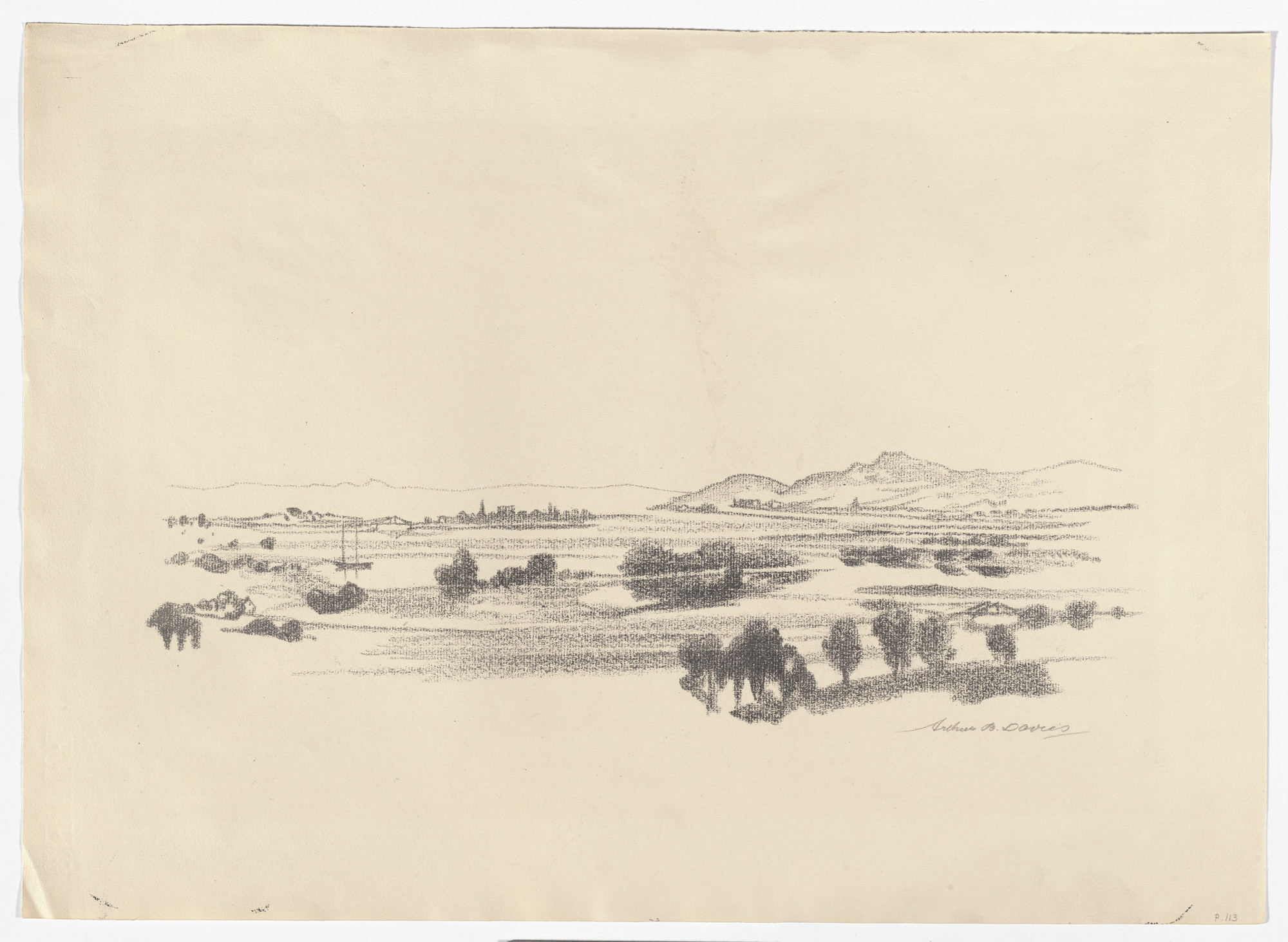 Arthur B. Davies. Grassy Point, Hudson River