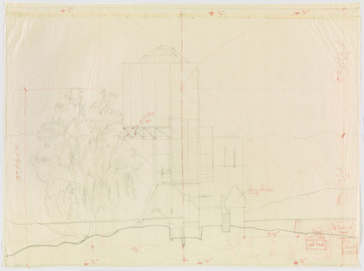 Douglas Darden. Oxygen House Project, Elevation. 1988