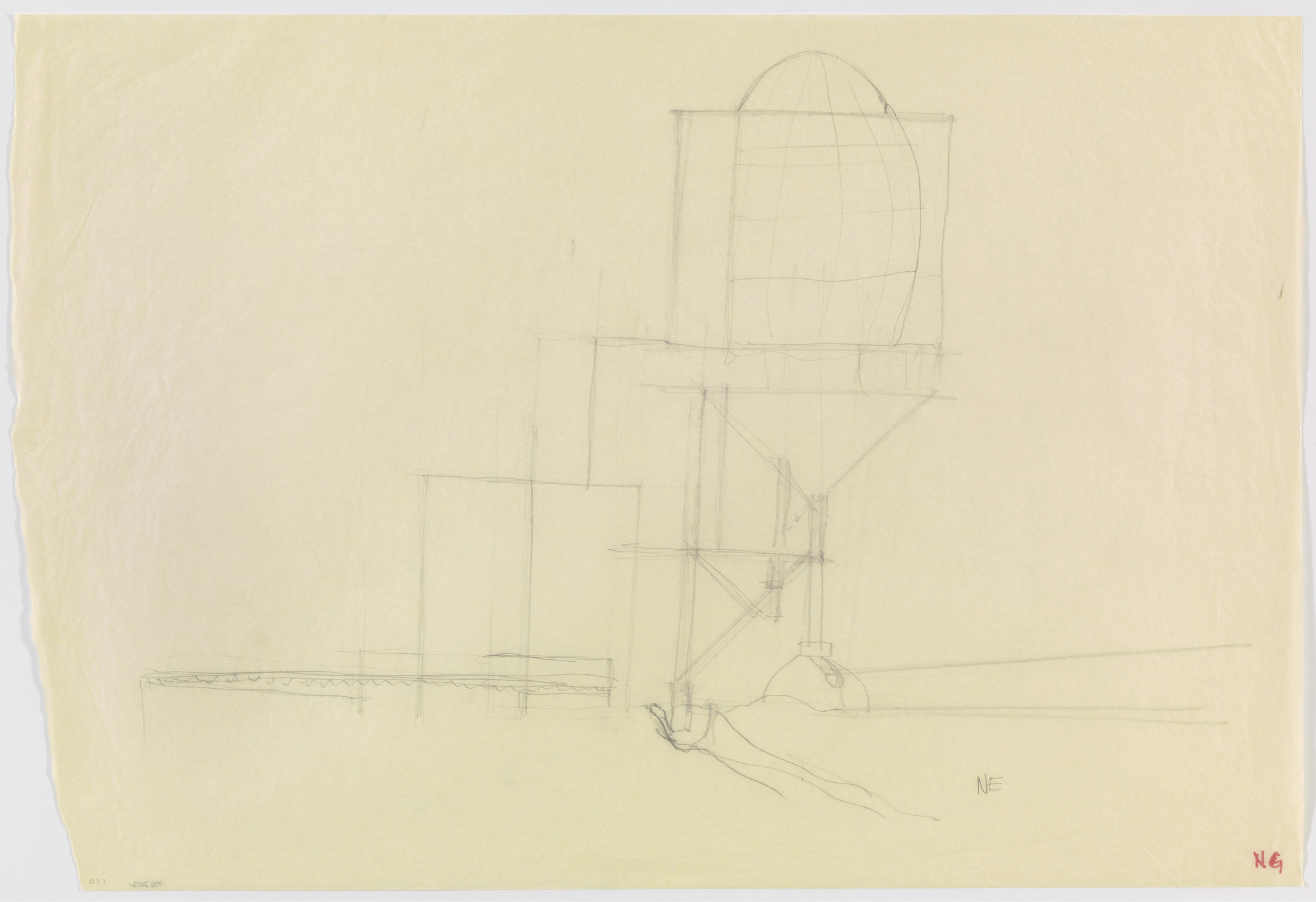 Douglas Darden. Oxygen House Project (Elevation). 1988