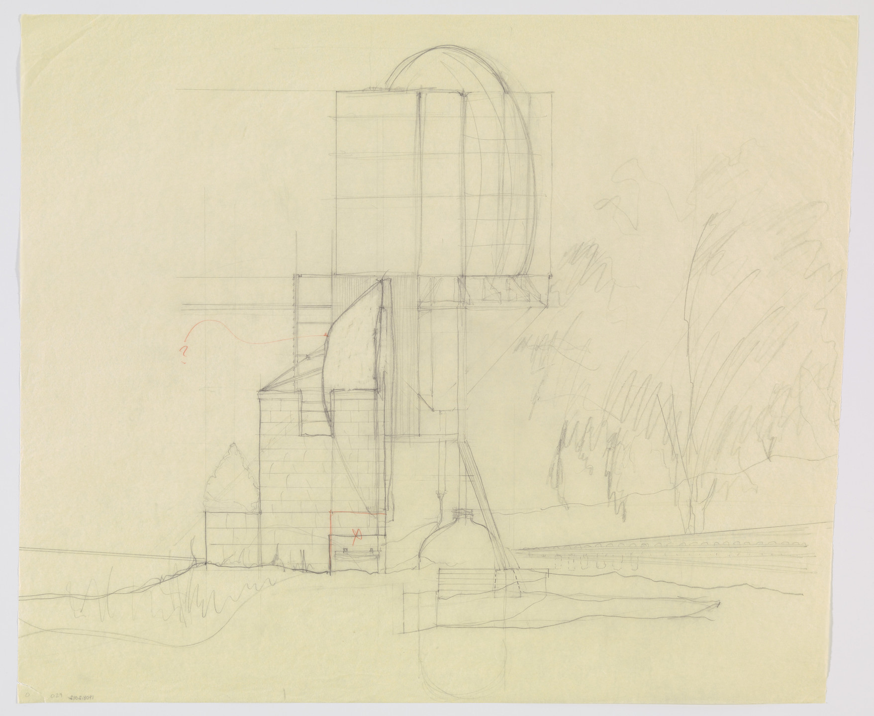 Douglas Darden. Oxygen House Project (Elevation). 1988