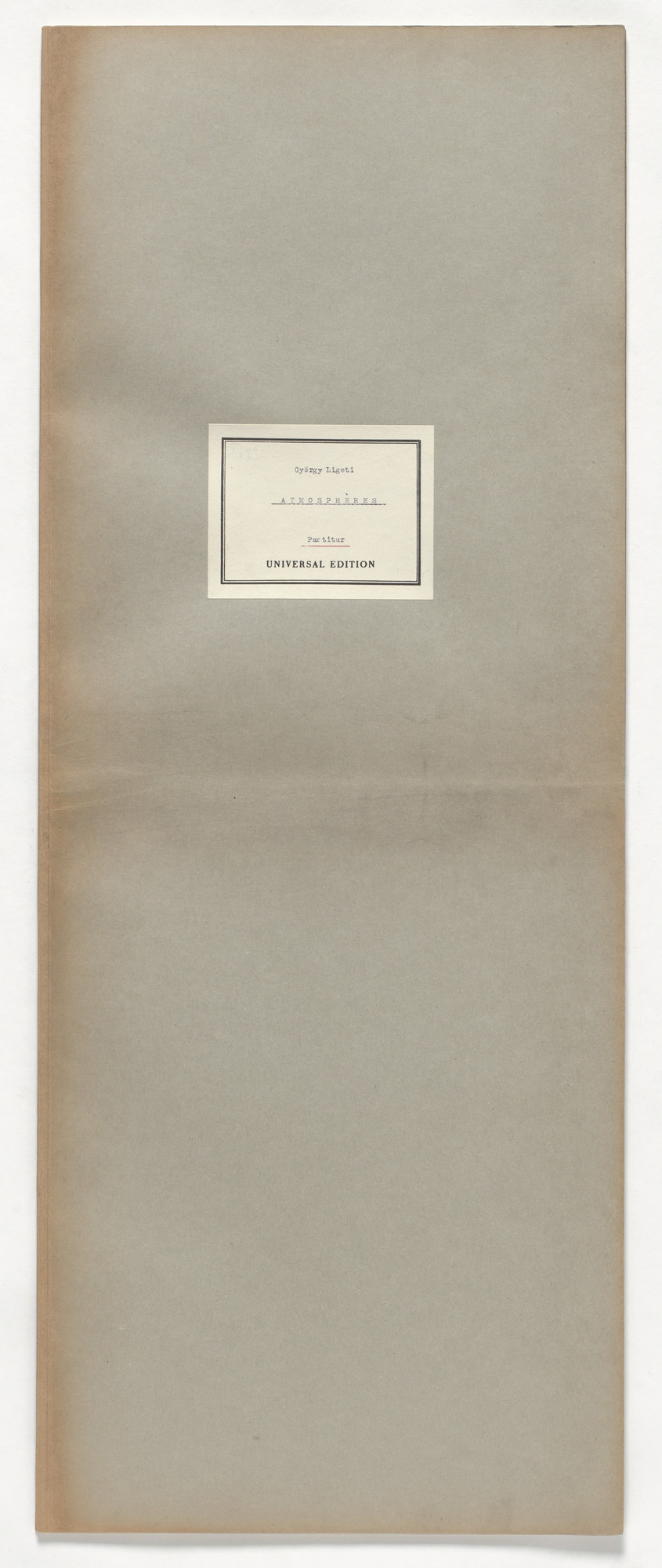 György Sándor Ligeti. Atmosphères. 1961 | MoMA