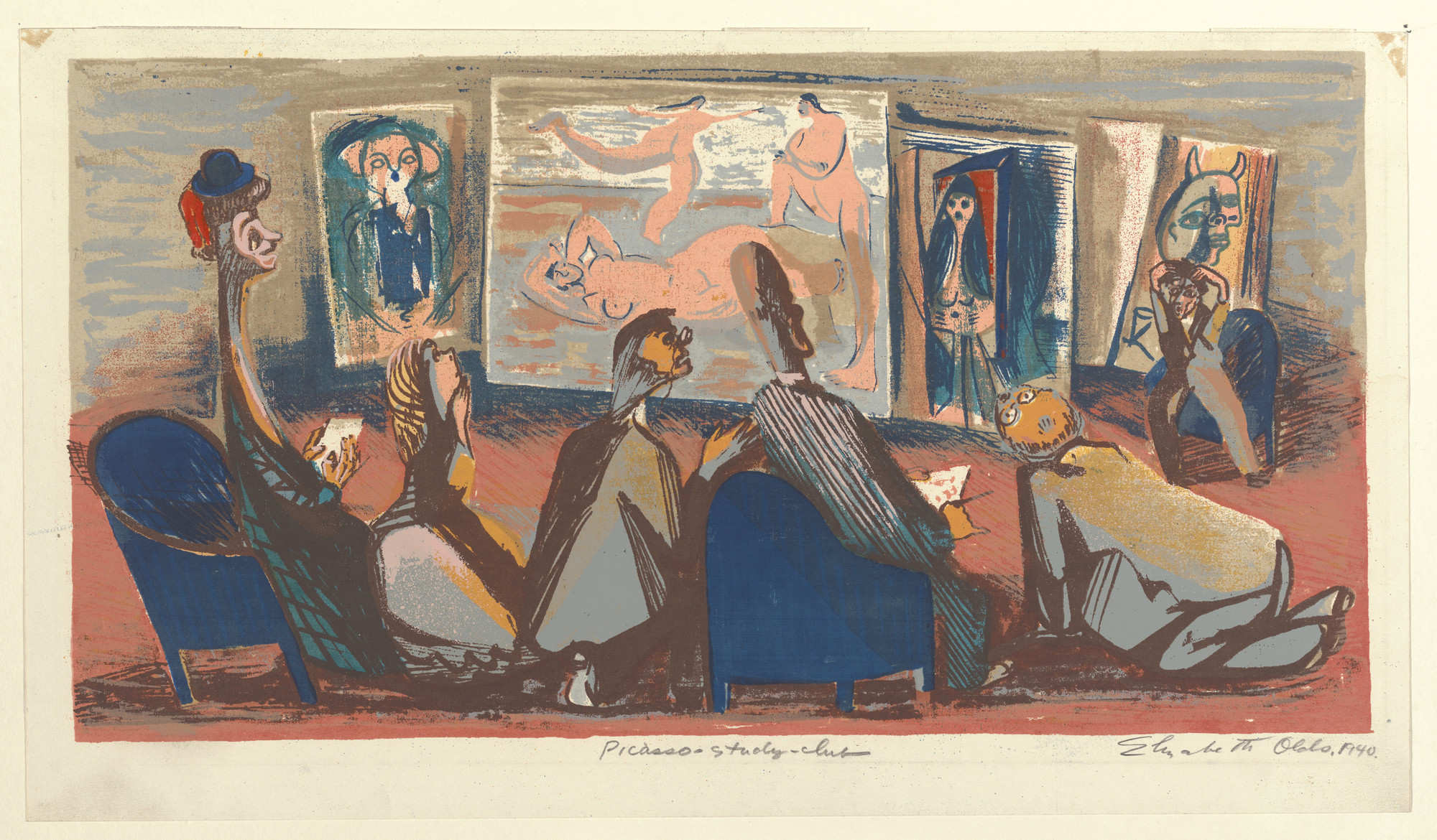 Elizabeth Olds. Picasso Study Club. 1940