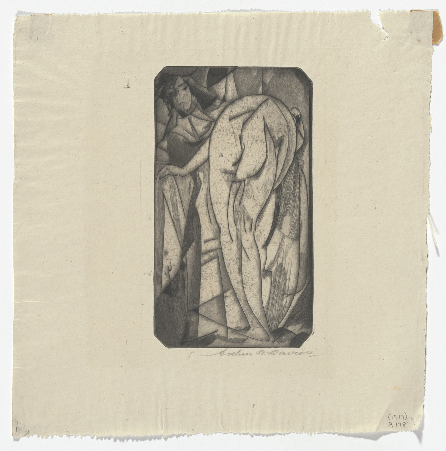 Arthur B. Davies. Bathing Woman and Servant. 1917