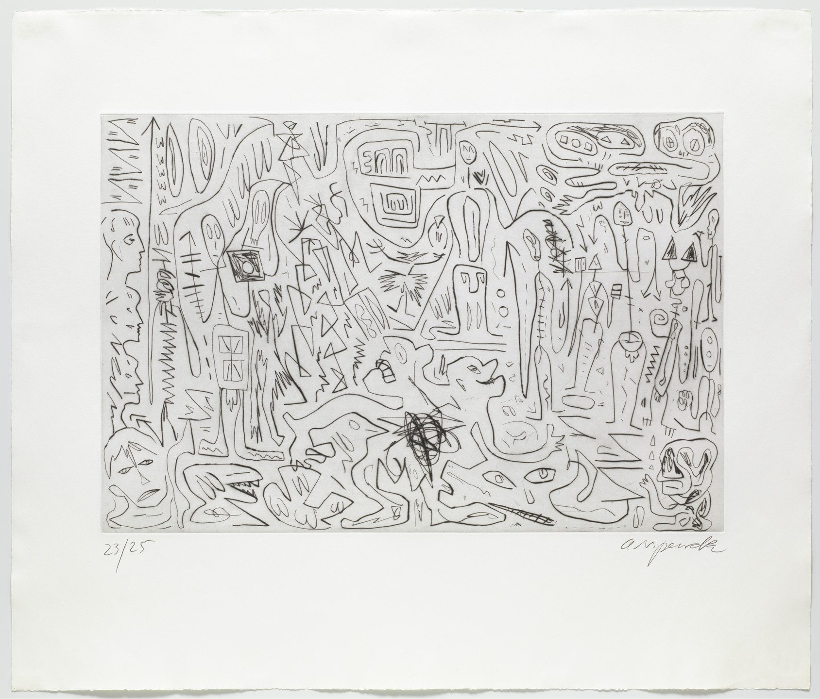 A.R. Penck (Ralf Winkler). Untitled. 1983