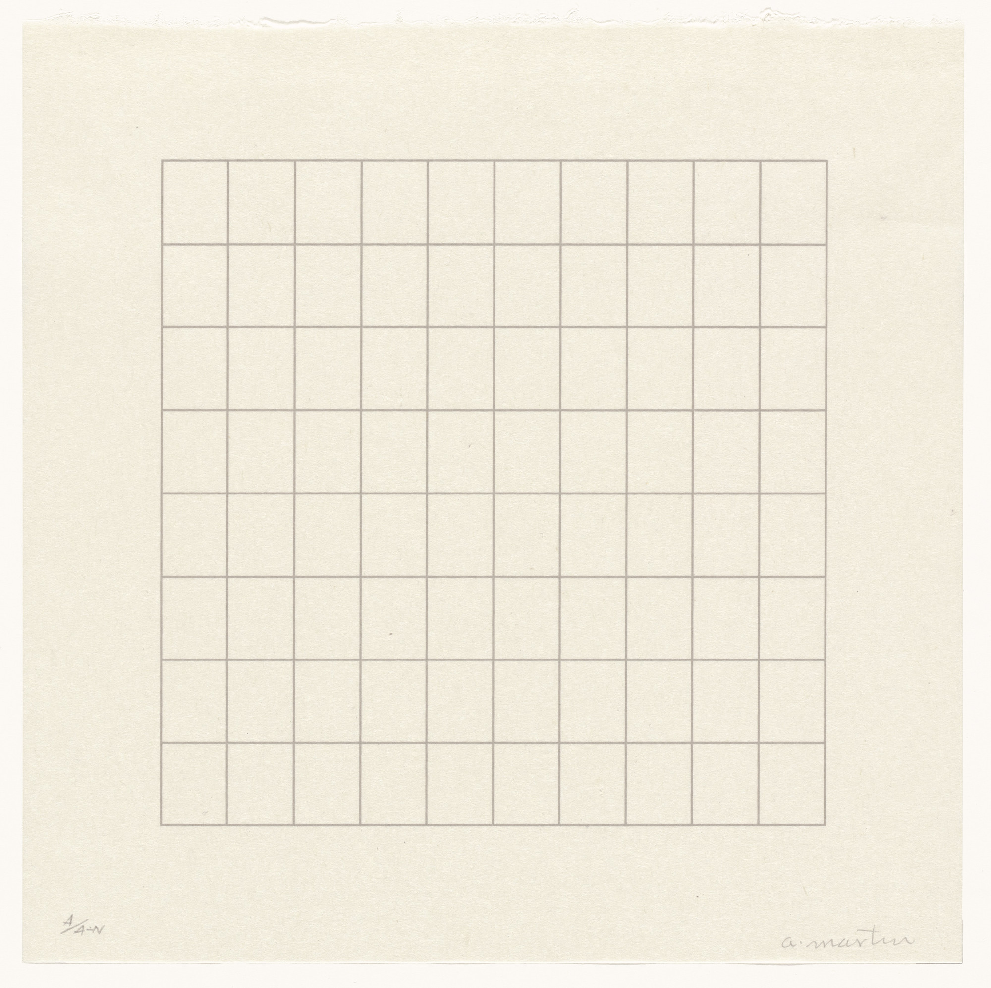 Agnes Martin. Untitled from On a Clear Day