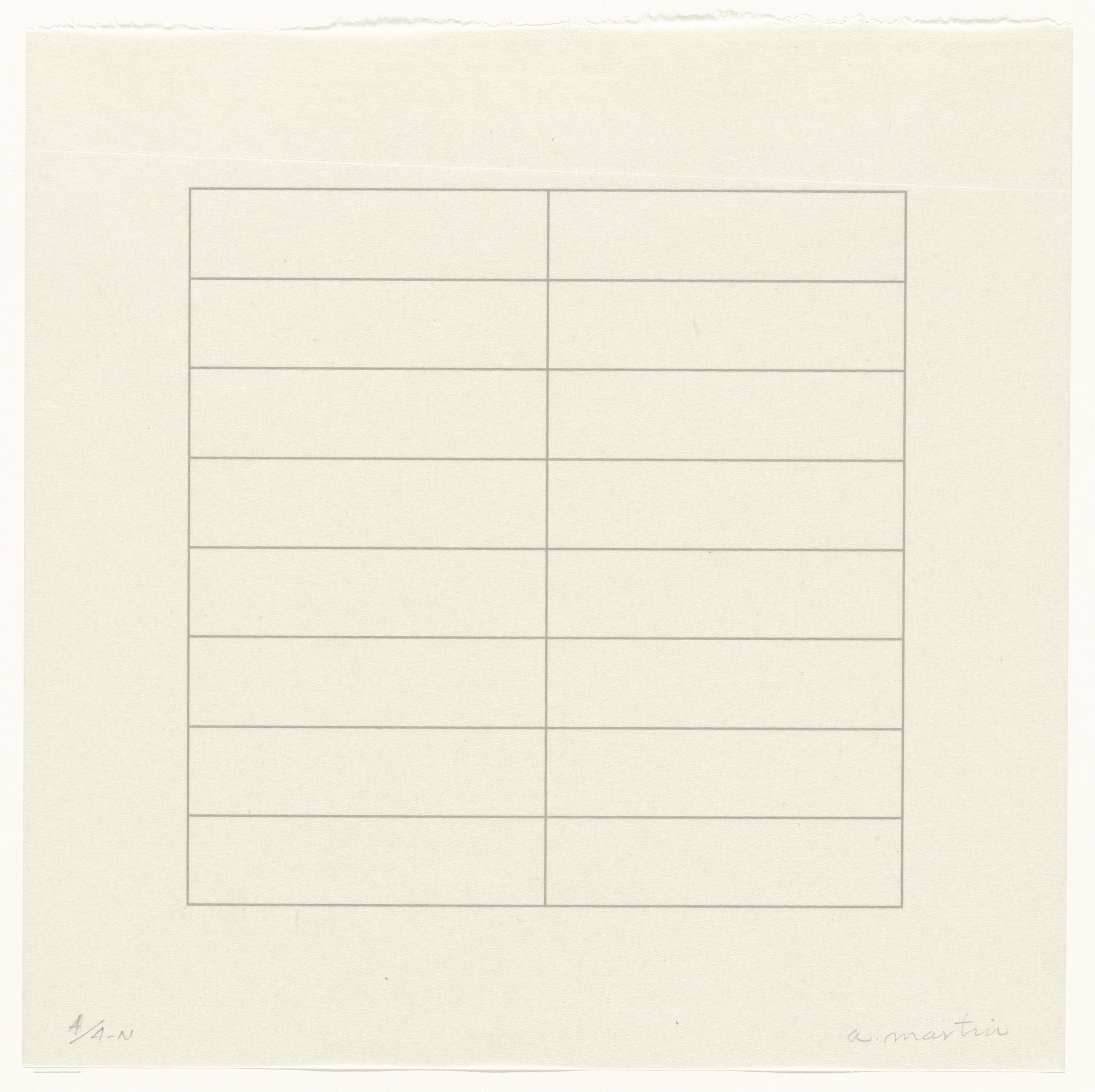 Agnes Martin. Untitled from On a Clear Day