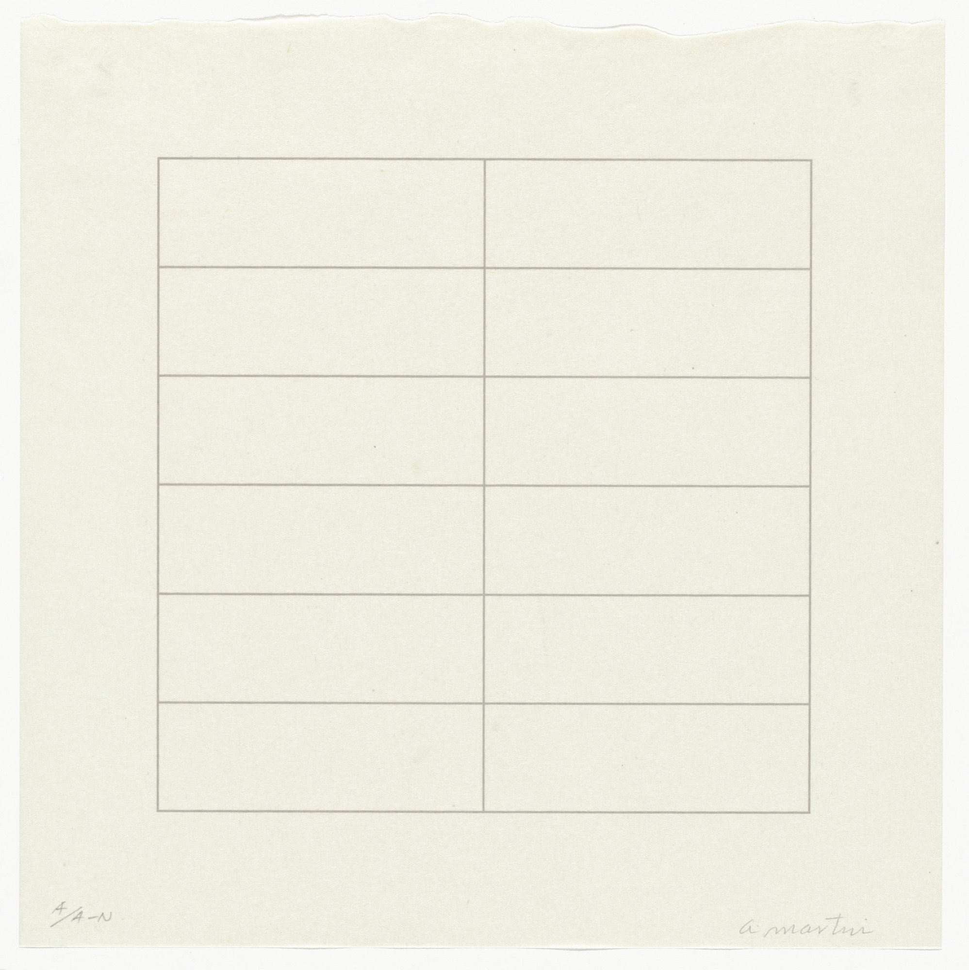 Agnes Martin. Untitled from On a Clear Day