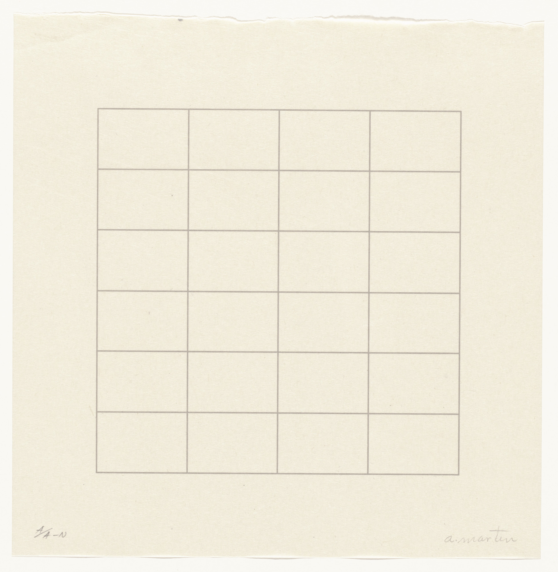 Agnes Martin. Untitled from On a Clear Day