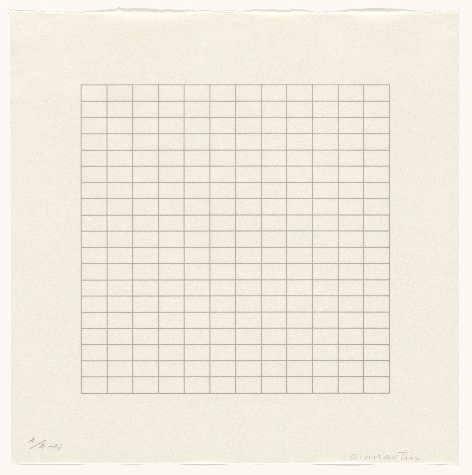 Agnes Martin. Untitled from On a Clear Day