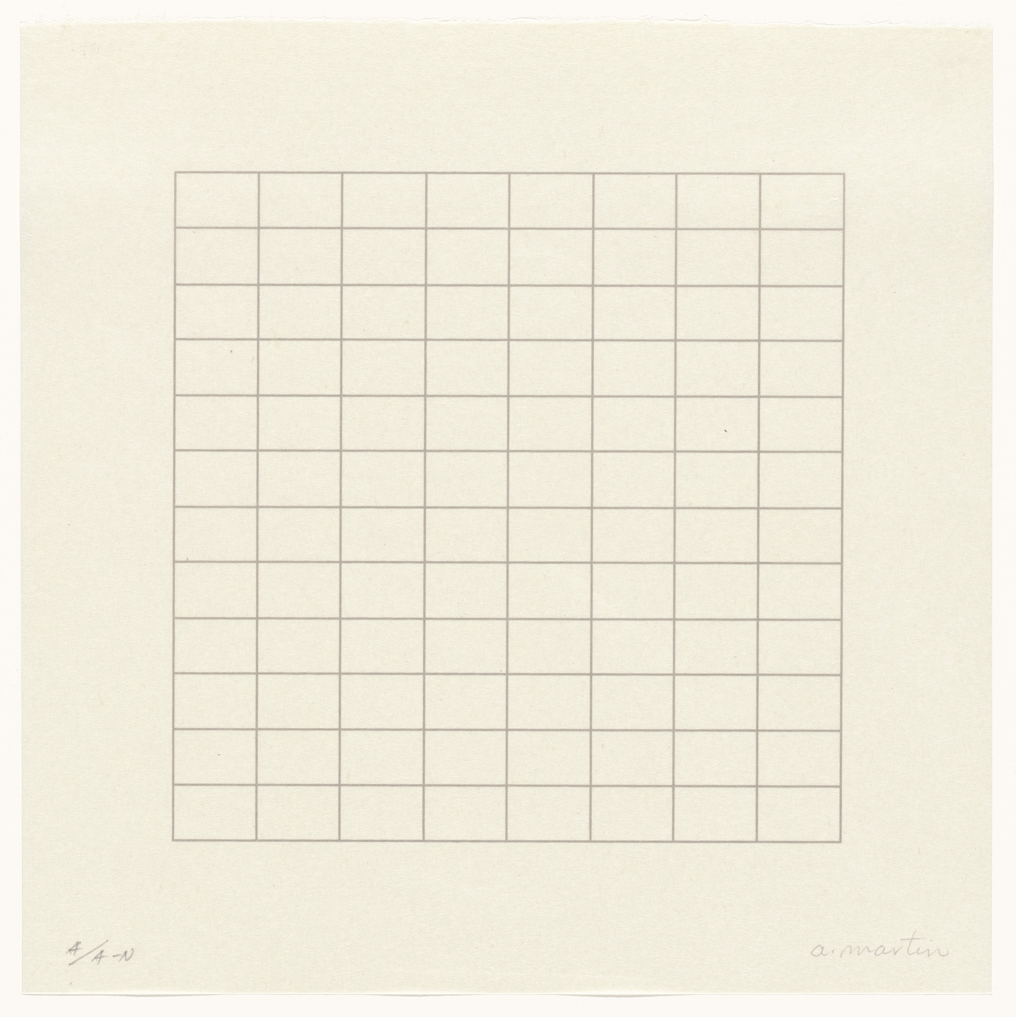 Agnes Martin. Untitled from On a Clear Day