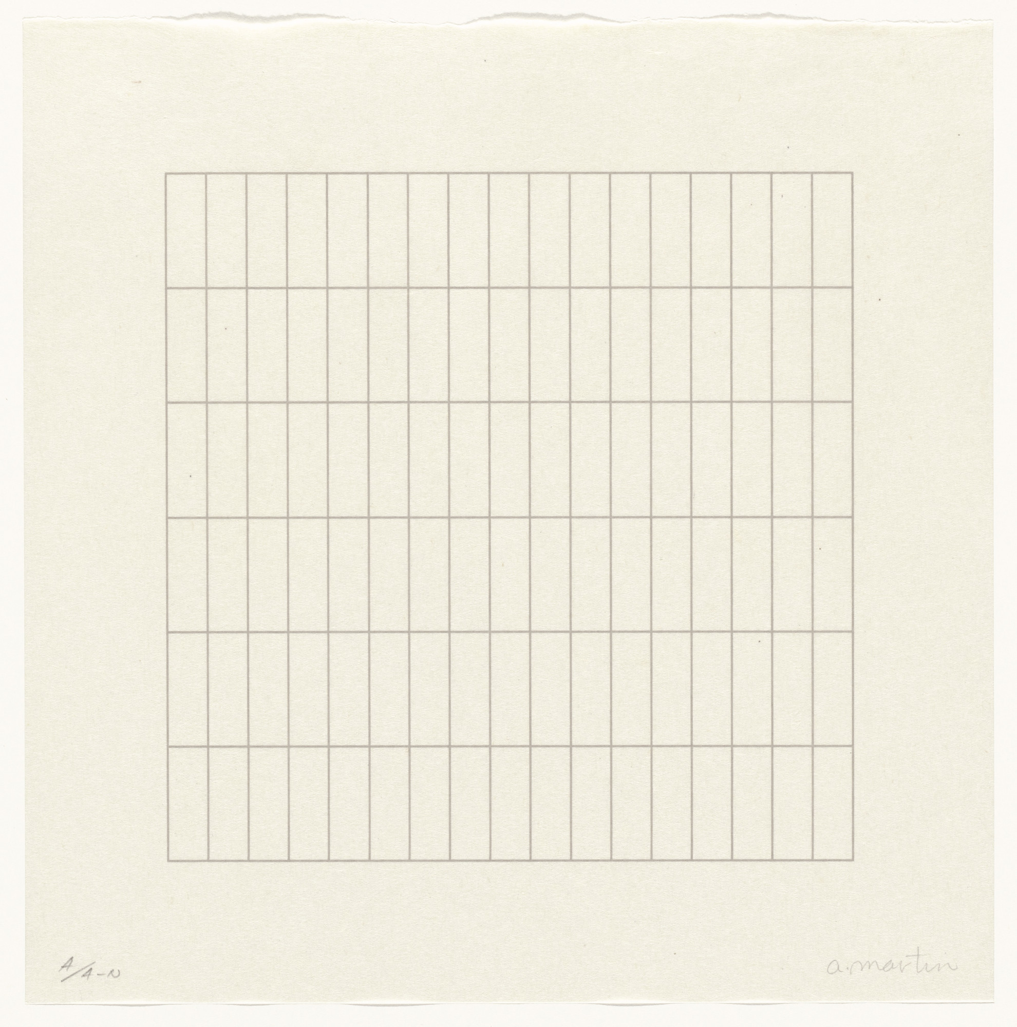 Agnes Martin. Untitled from On a Clear Day