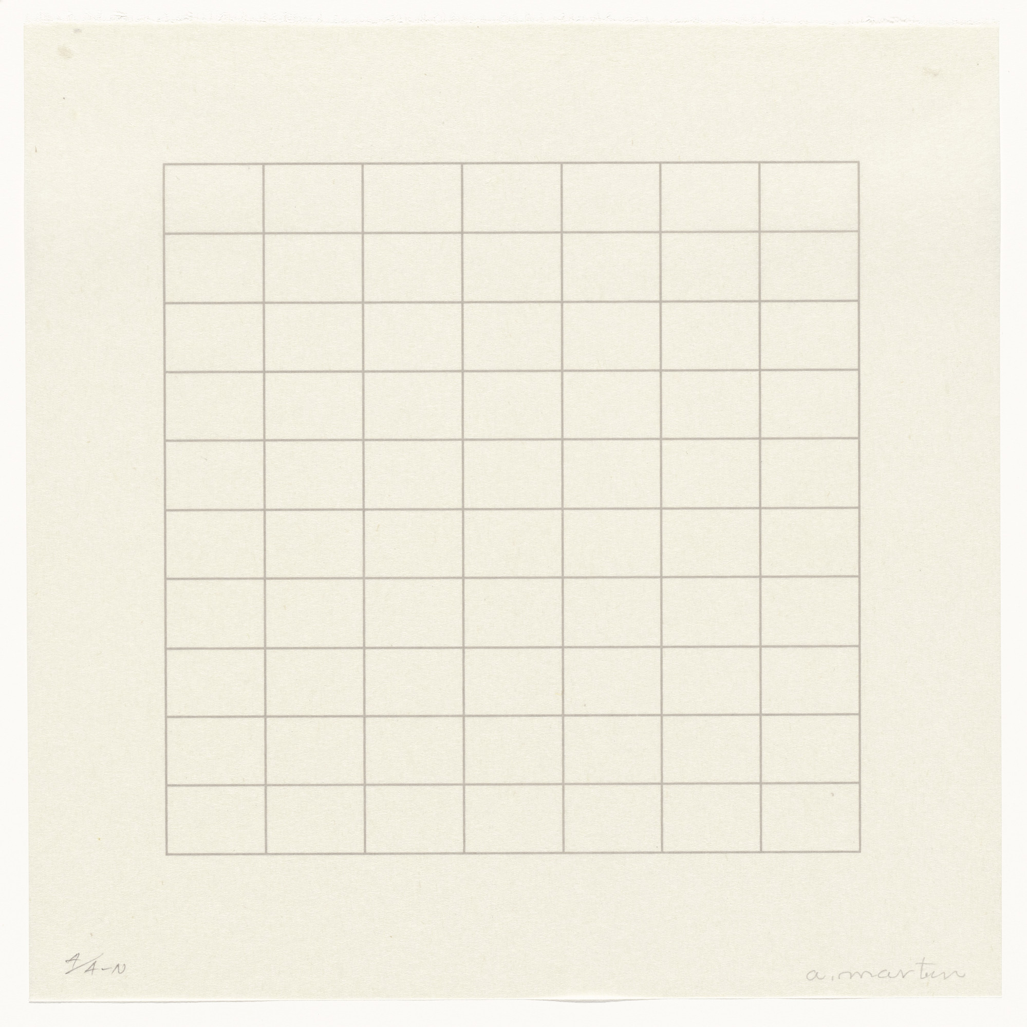 Agnes Martin. Untitled from On a Clear Day