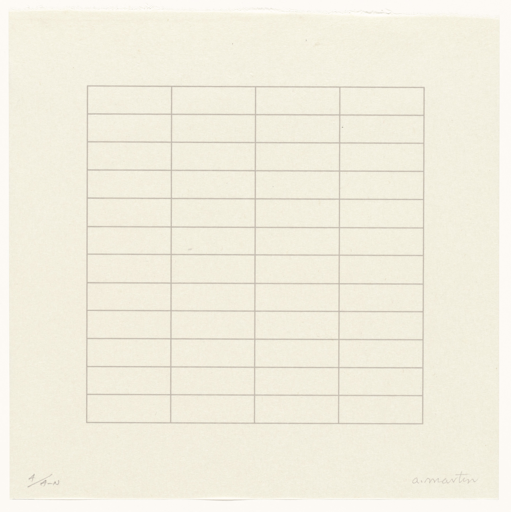 Agnes Martin. Untitled from On a Clear Day