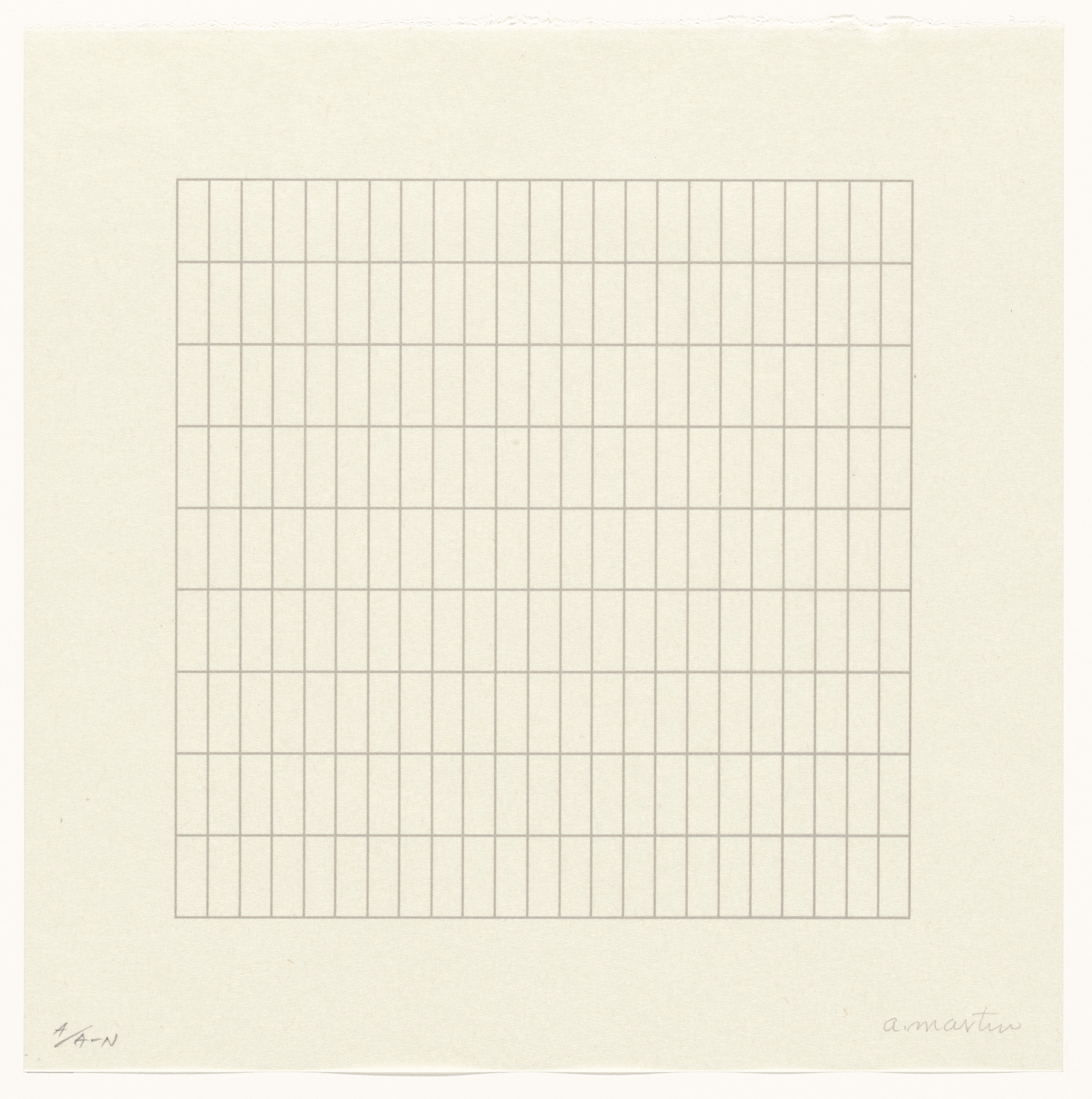 Agnes Martin. Untitled from On a Clear Day