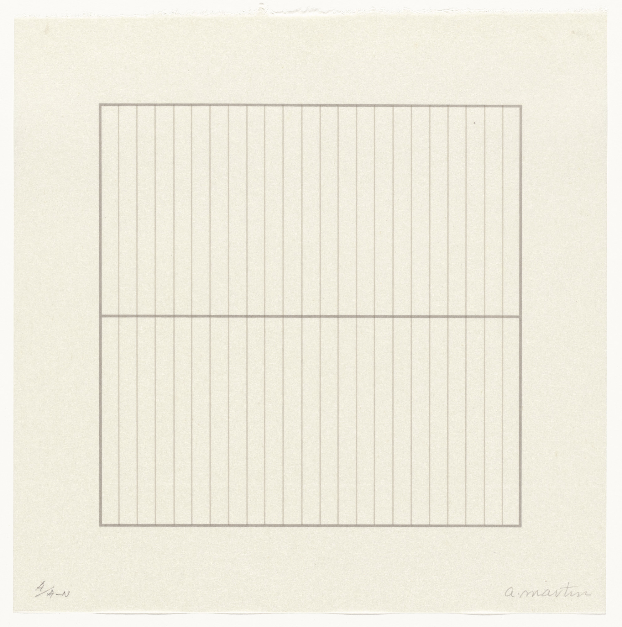 Agnes Martin. Untitled from On a Clear Day