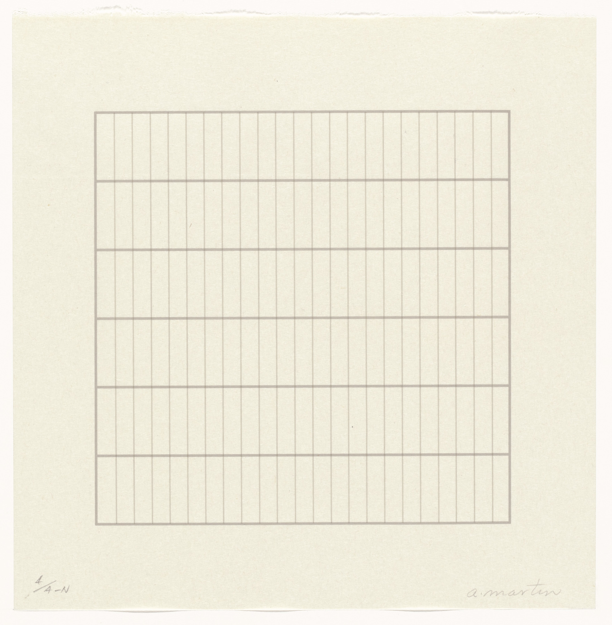 Agnes Martin. Untitled from On a Clear Day