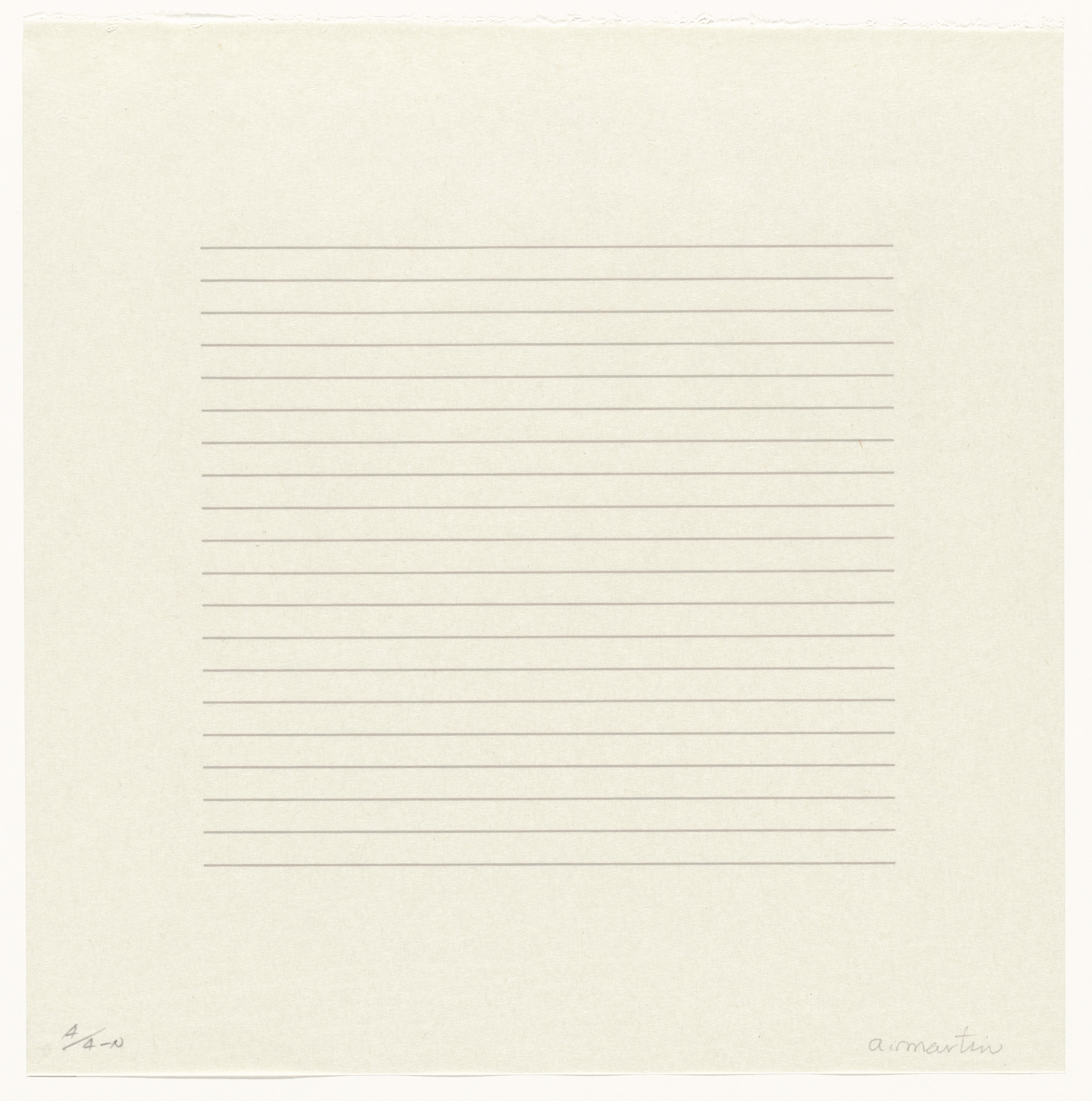 Agnes Martin. Untitled from On a Clear Day