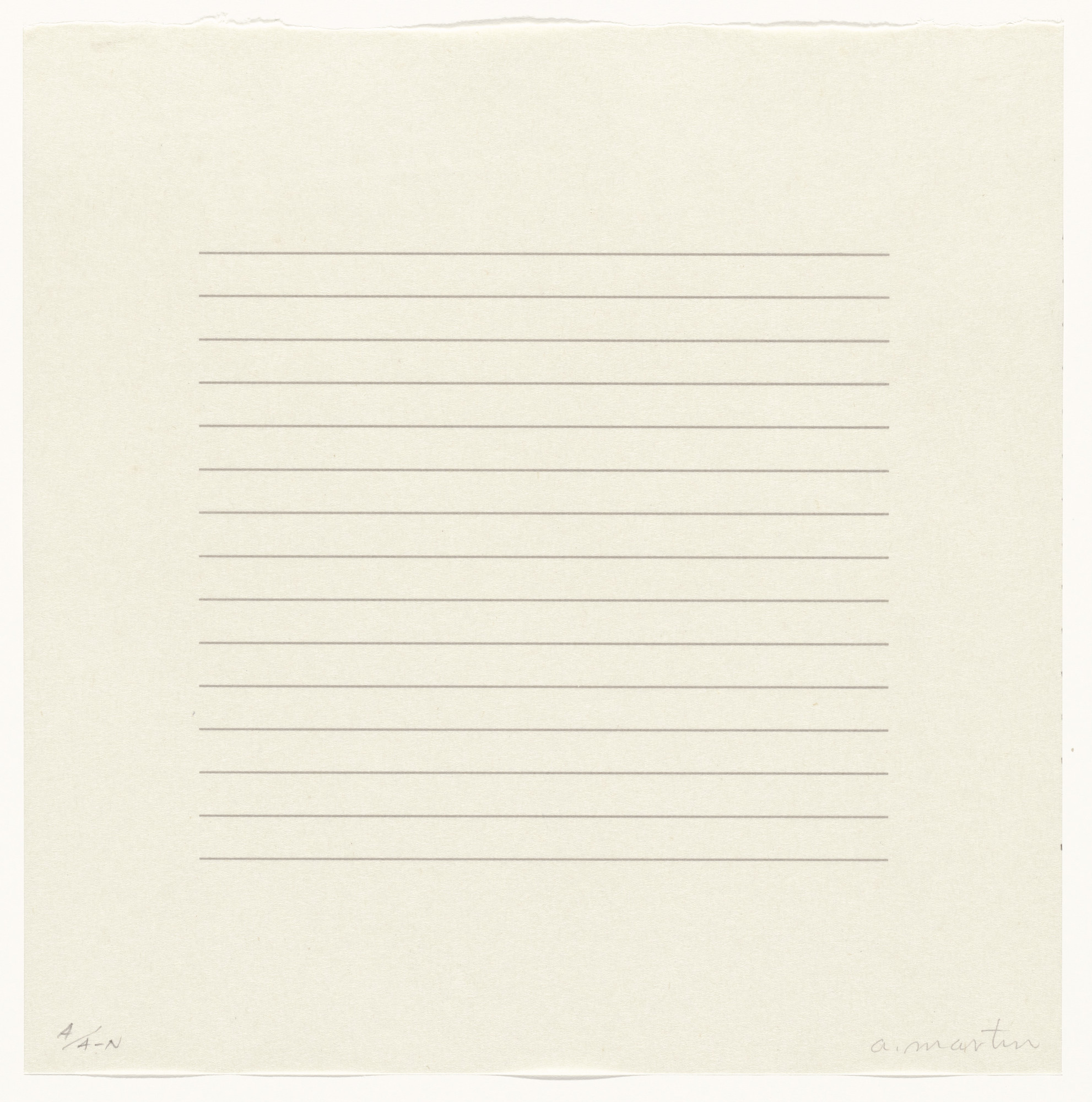 Agnes Martin. Untitled from On a Clear Day