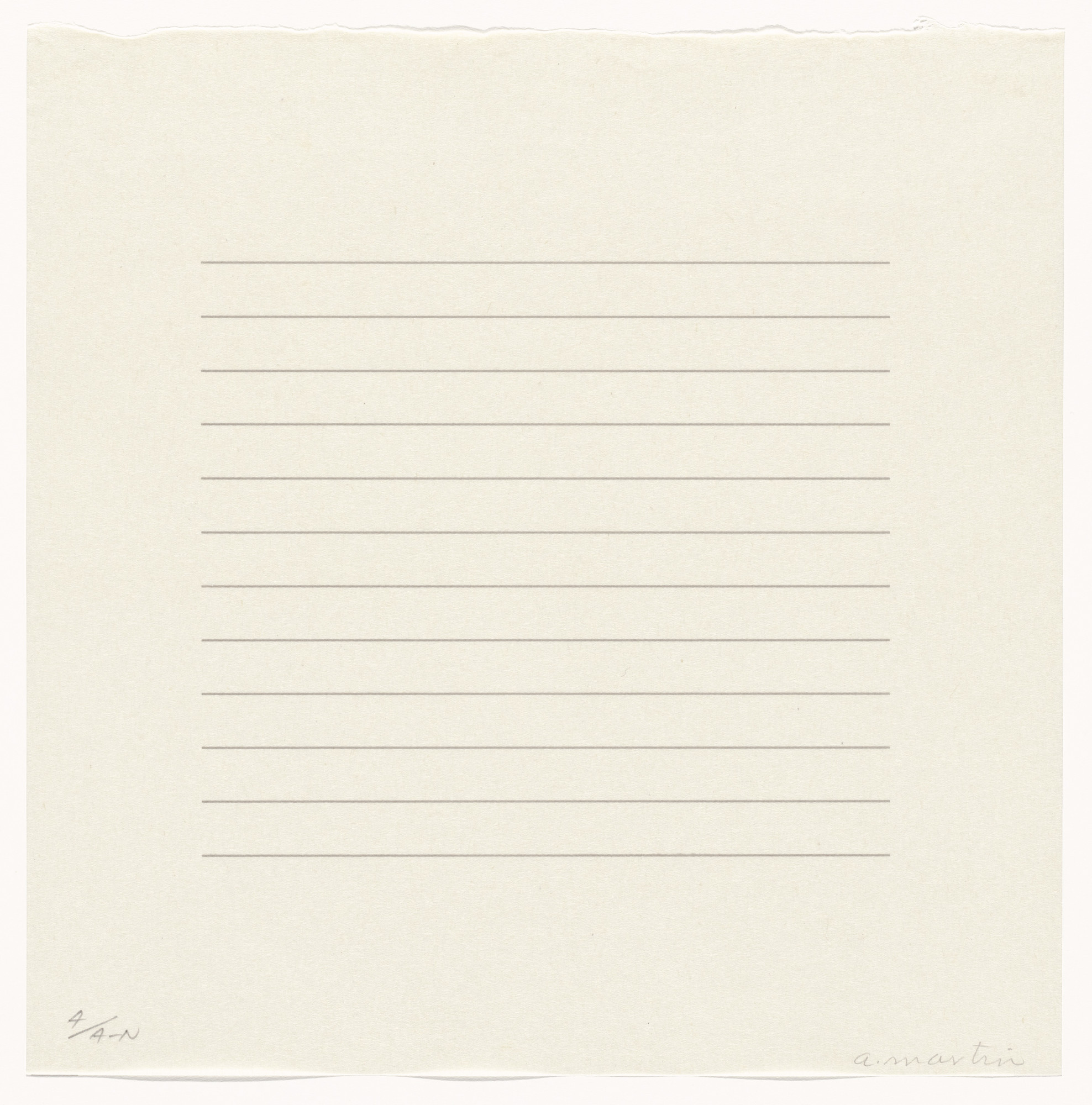 Agnes Martin. Untitled from On a Clear Day
