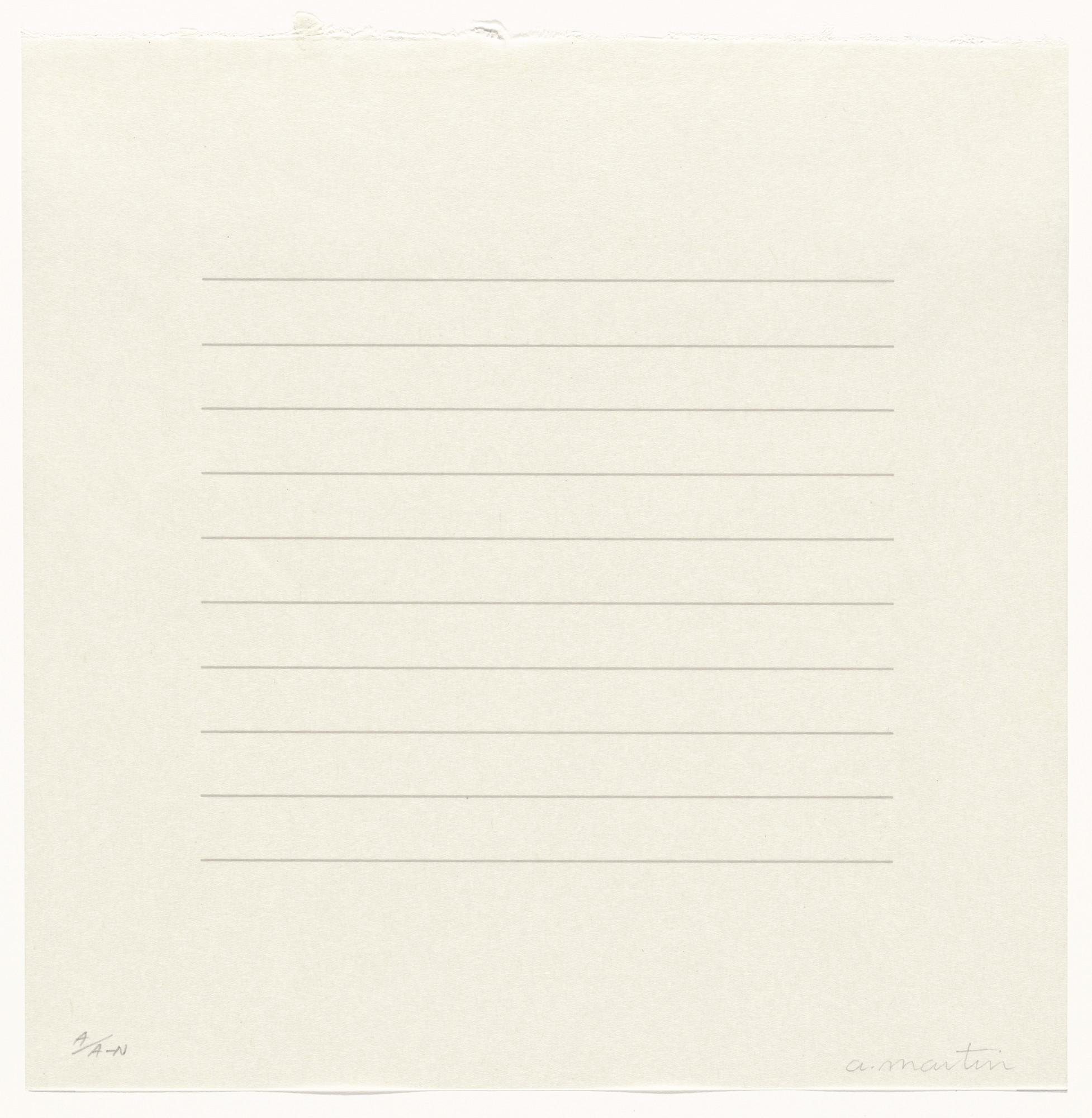 Agnes Martin. Untitled from On a Clear Day