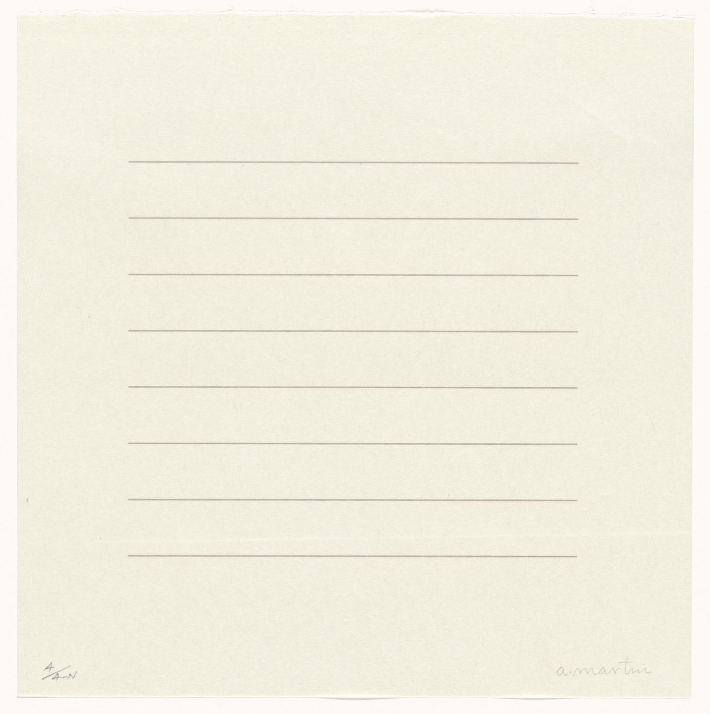 Agnes Martin. Untitled from On a Clear Day. 1973